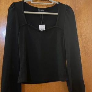 Lucy Paris sweetheart neckline long sleeve